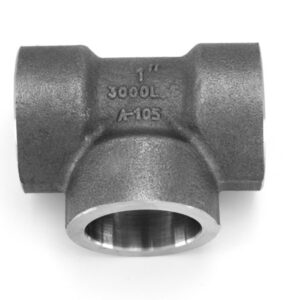 Socket Weld Tee Forged 3000 LBS BLACK