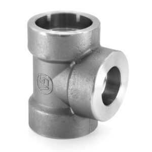 Reducing Socket Weld Tee Forged 3000 LBS BLACK