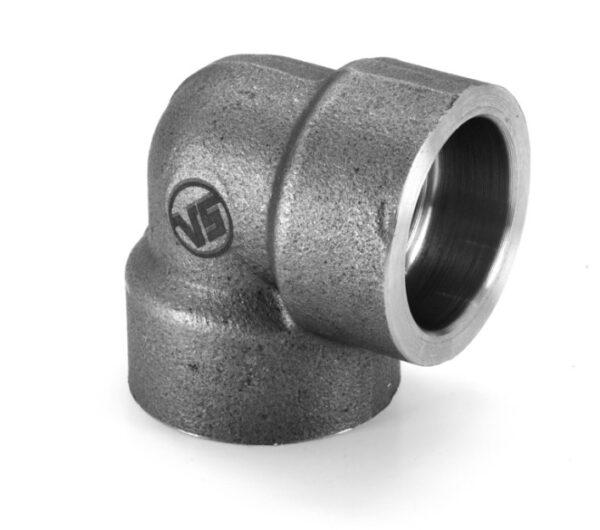 Reducing Socket Weld Elbow 90° Forged 3000 LBS BLACK